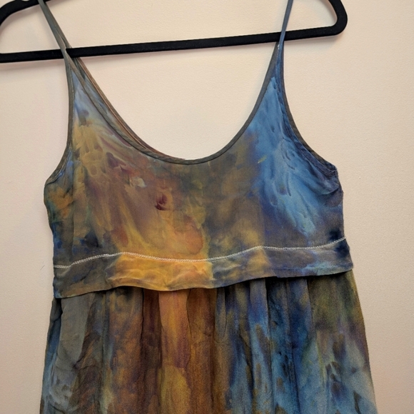 Wilfred 100% Silk Dress Custom Ice dye Dresd - Picture 5 of 6